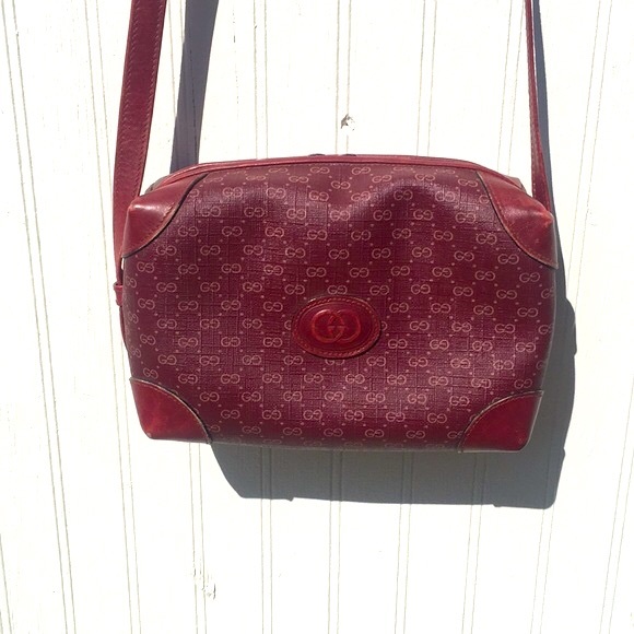 GUCCI red crossbody handbag monogram - Picture 2 of 16